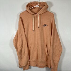 Nike Windrunner Performance Hoodie Mens Size Large Peach Orange Fleece Oversized